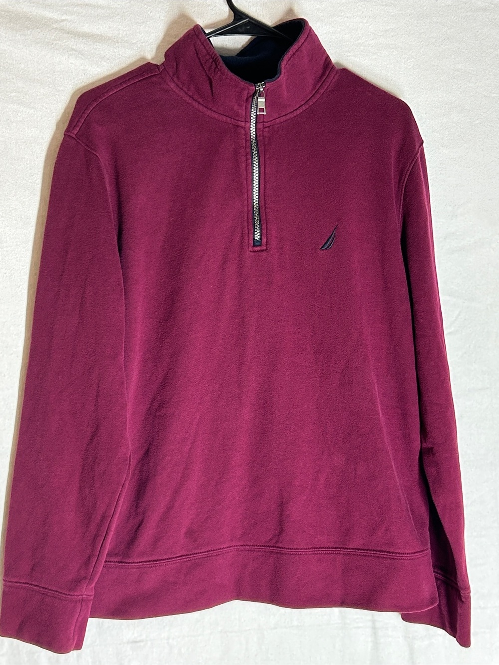 Nautica Men's Half-Zip Pullover Sweater - Burgundy
